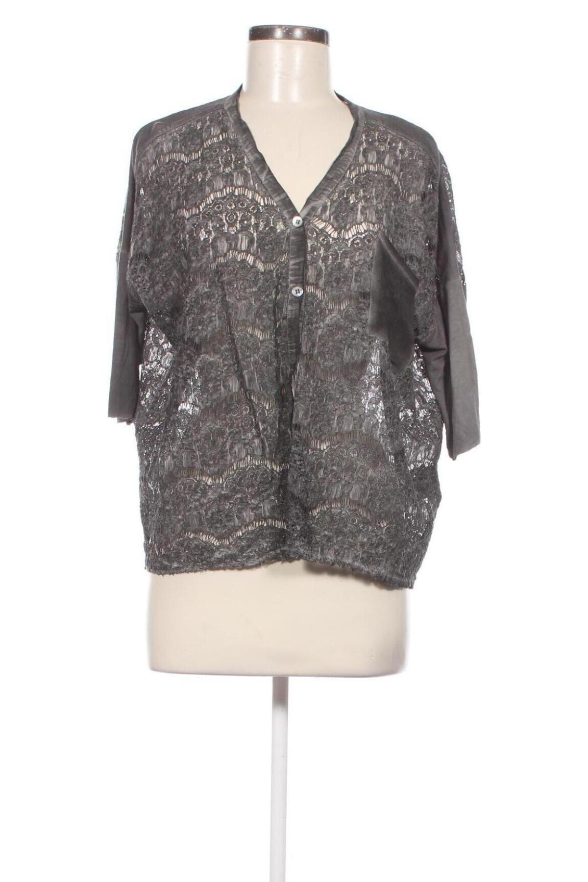 Γυναικείο πουκάμισο, Μέγεθος M, Χρώμα Γκρί, Τιμή 12,79 €