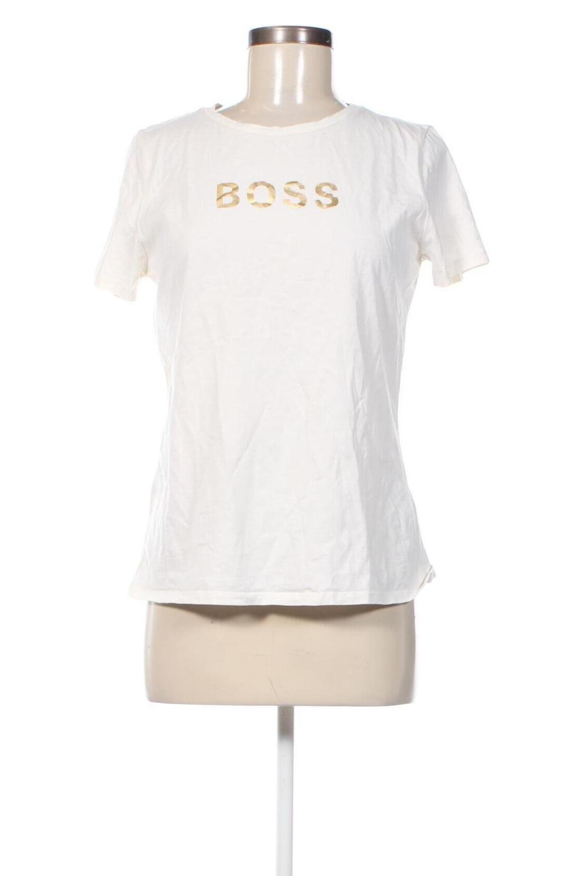 Дамска тениска BOSS, Размер L, Цвят Екрю, Цена 117,00 лв.