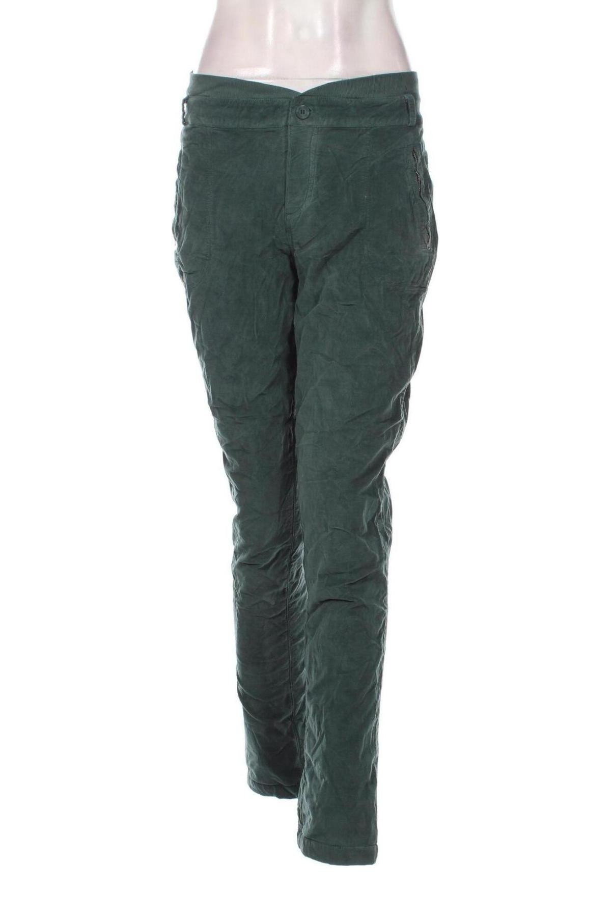 Γυναικείο κοτλέ παντελόνι Deha, Μέγεθος L, Χρώμα Πράσινο, Τιμή 7,58 €