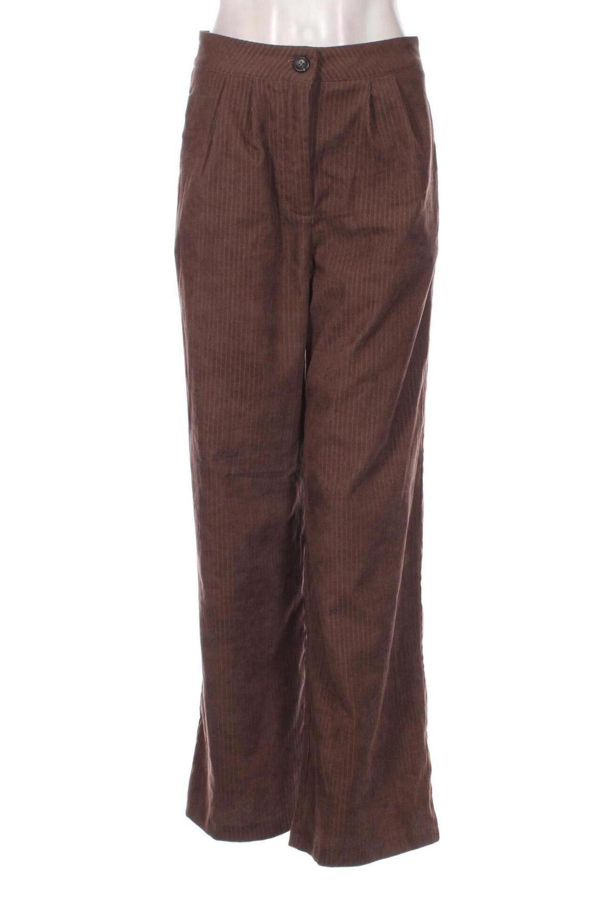 Pantaloni de velvet de femei SHEIN, Mărime M, Culoare Maro, Preț 25,76 Lei