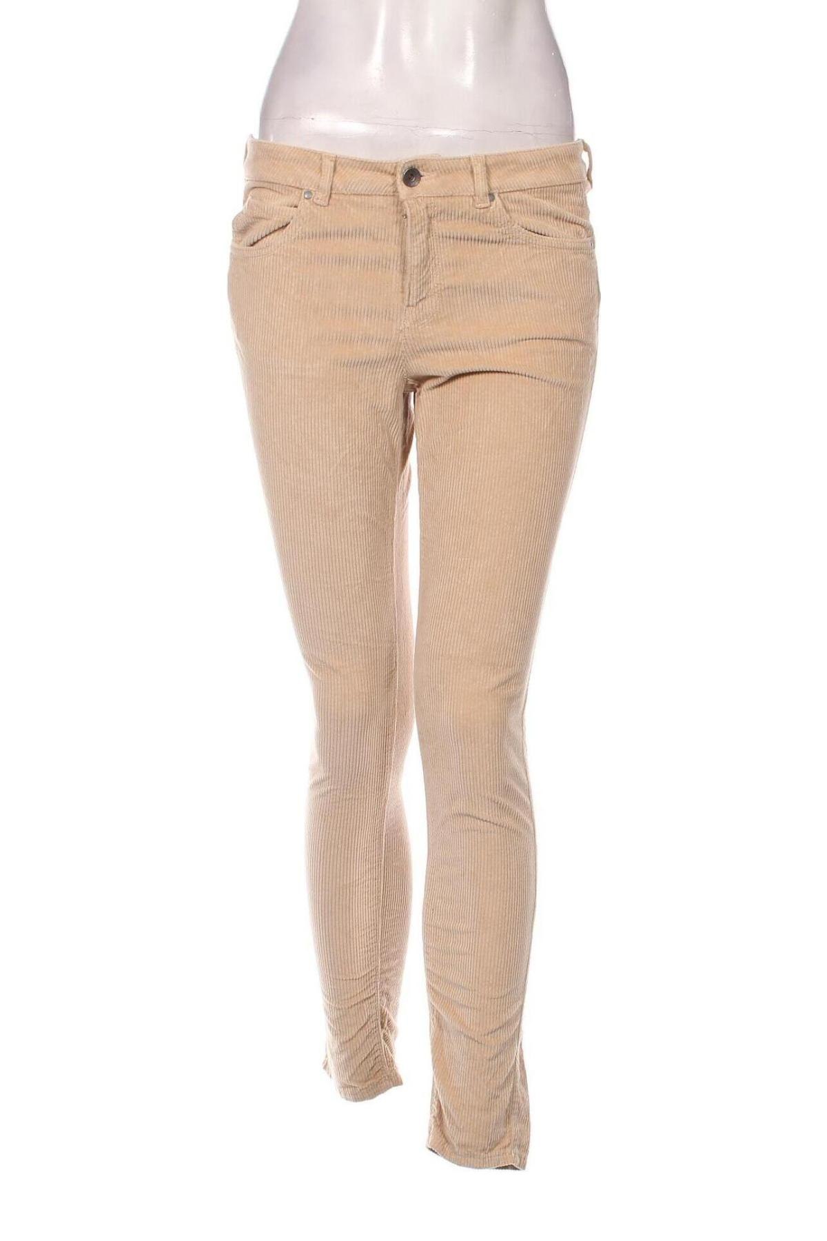 Pantaloni de velvet de femei United Colors Of Benetton, Mărime L, Culoare Bej, Preț 24,80 Lei