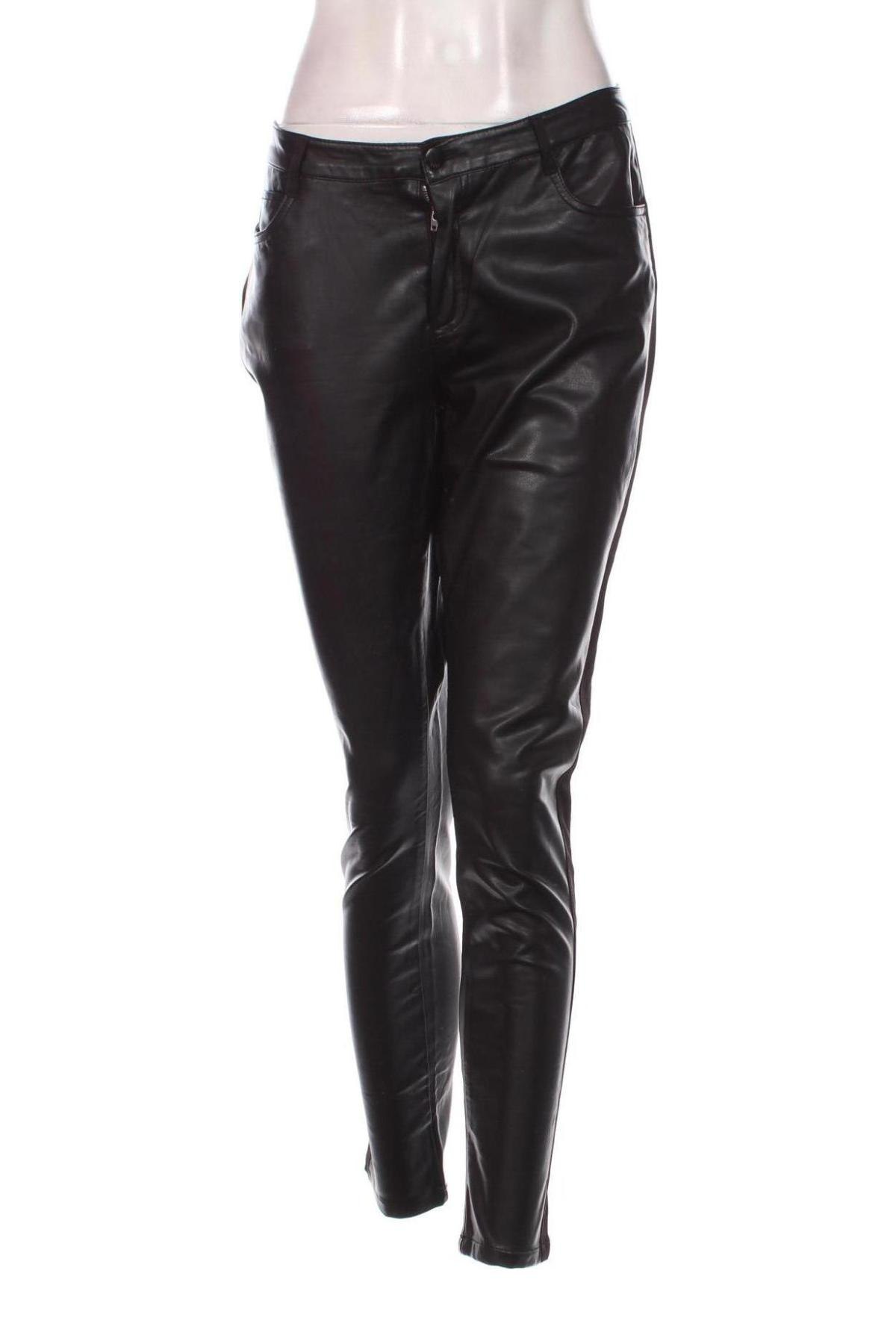 Дамски кожен панталон Charles Vogele, Размер L, Цвят Черен, Цена 10,44 лв.
