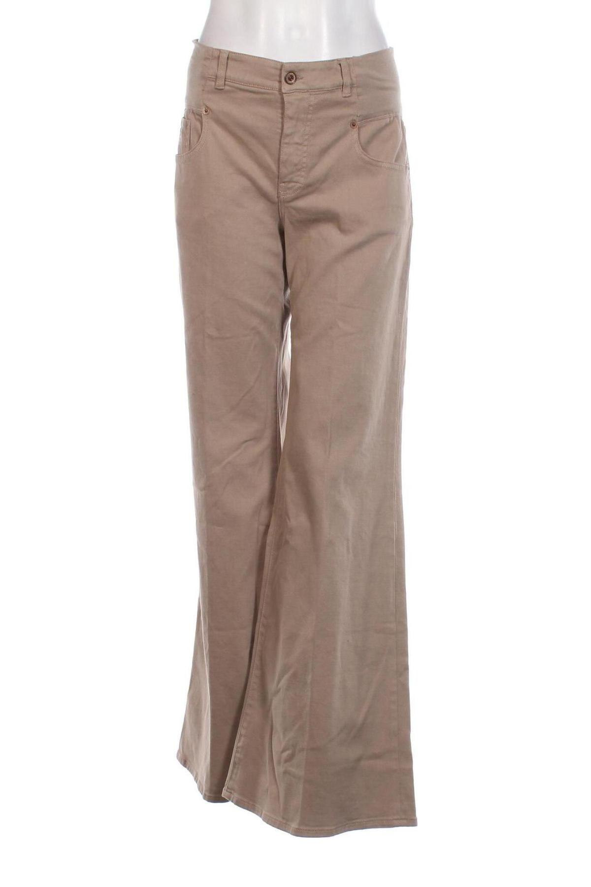 Дамски панталон European Culture, Размер S, Цвят Бежов, Цена 28,65 лв.
