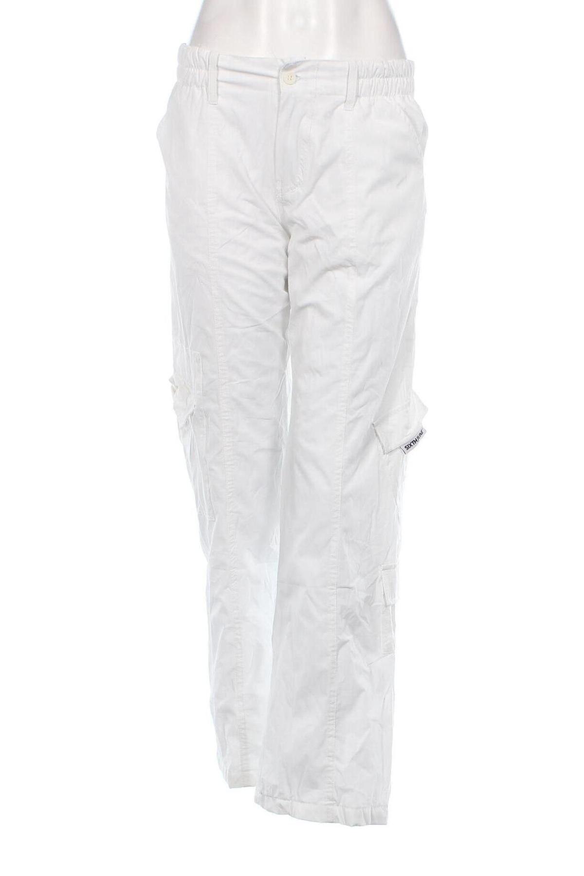 Γυναικείο παντελόνι Sixth June, Μέγεθος S, Χρώμα Λευκό, Τιμή 3,95 €
