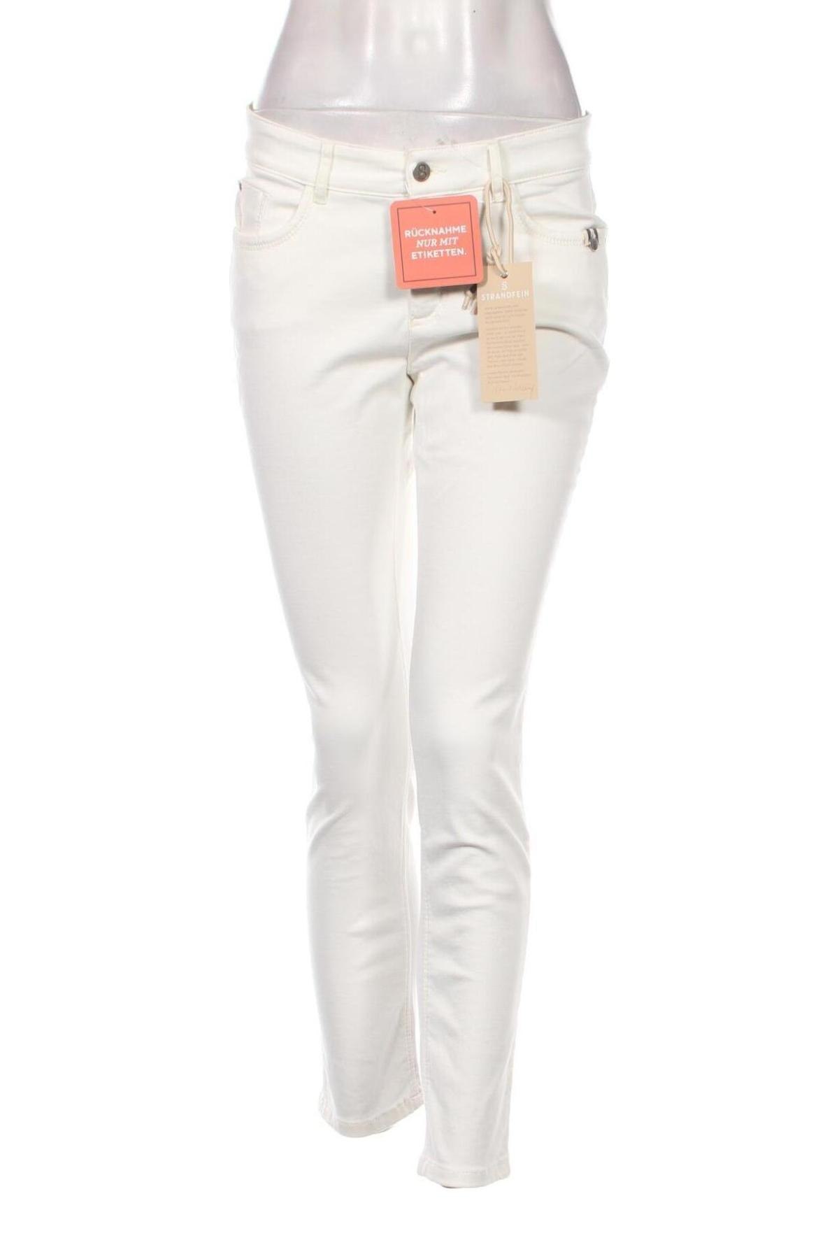 Дамски панталон Strandfein, Размер M, Цвят Бял, Цена 24,36 лв.