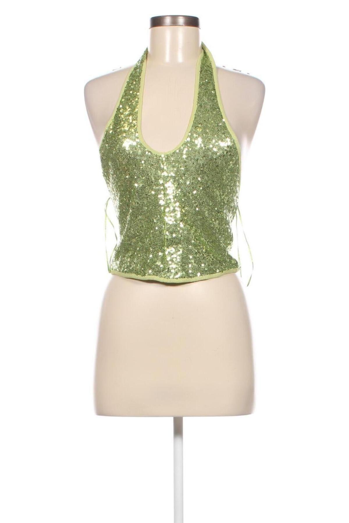 Γυναικείο αμάνικο μπλουζάκι Gina Tricot, Μέγεθος M, Χρώμα Πράσινο, Τιμή 8,21 €