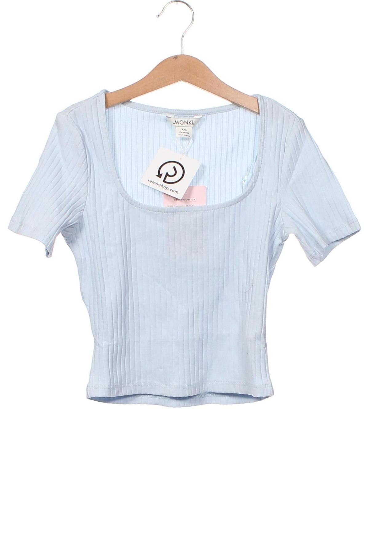 Γυναικείο αμάνικο μπλουζάκι Monki, Μέγεθος XXS, Χρώμα Μπλέ, Τιμή 6,36 €