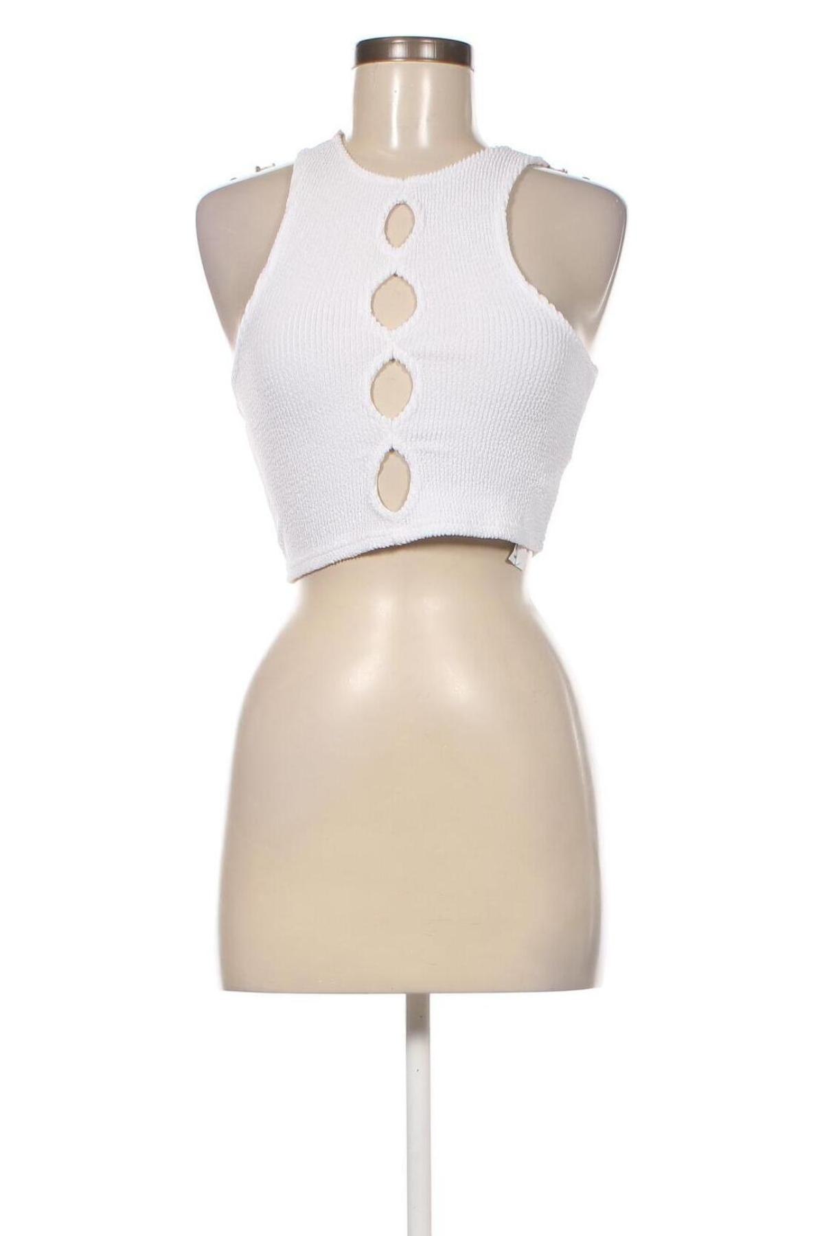 Γυναικείο αμάνικο μπλουζάκι Tally Weijl, Μέγεθος S, Χρώμα Λευκό, Τιμή 6,06 €