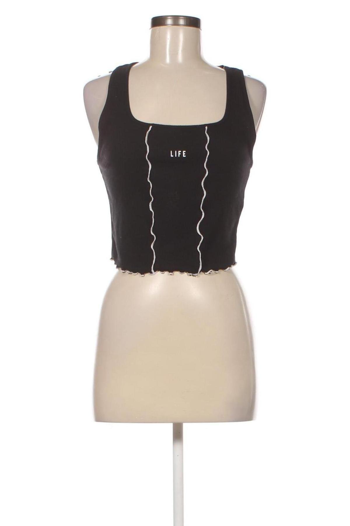 Γυναικείο αμάνικο μπλουζάκι Tally Weijl, Μέγεθος L, Χρώμα Μαύρο, Τιμή 6,06 €
