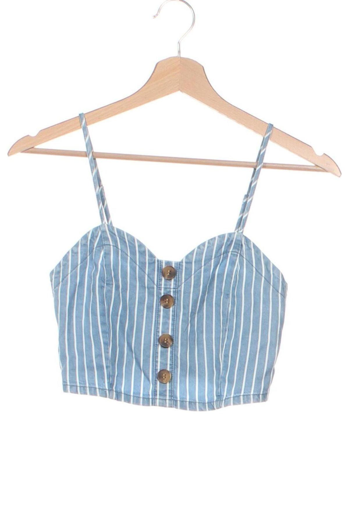Γυναικείο αμάνικο μπλουζάκι Tally Weijl, Μέγεθος XXS, Χρώμα Μπλέ, Τιμή 4,76 €