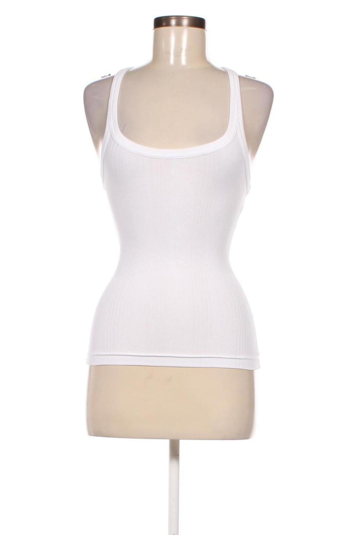 Γυναικείο αμάνικο μπλουζάκι Weekday, Μέγεθος XS, Χρώμα Λευκό, Τιμή 10,82 €