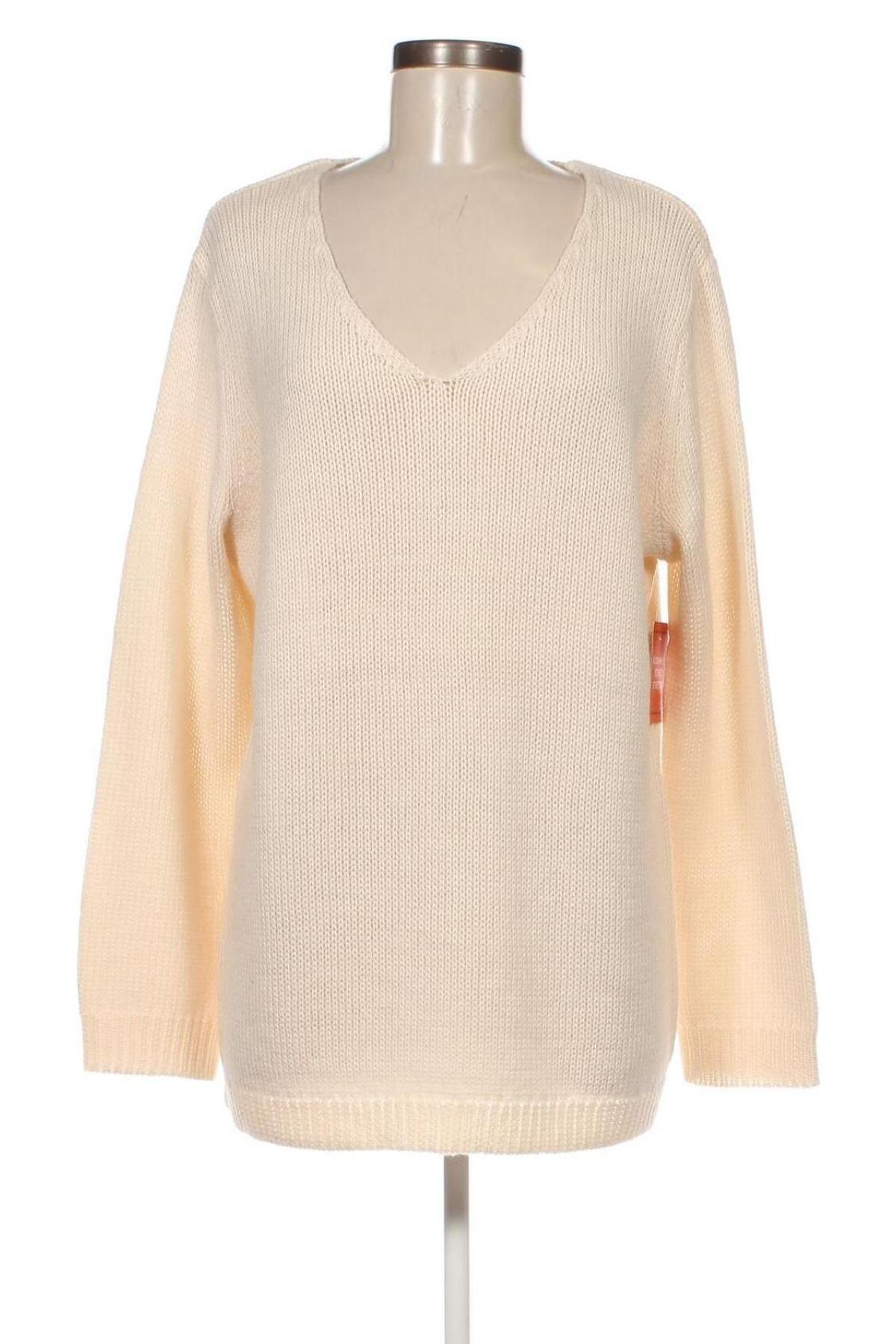 Дамски пуловер ANNI FOR FRIENDS, Размер XL, Цвят Бежов, Цена 59,40 лв.