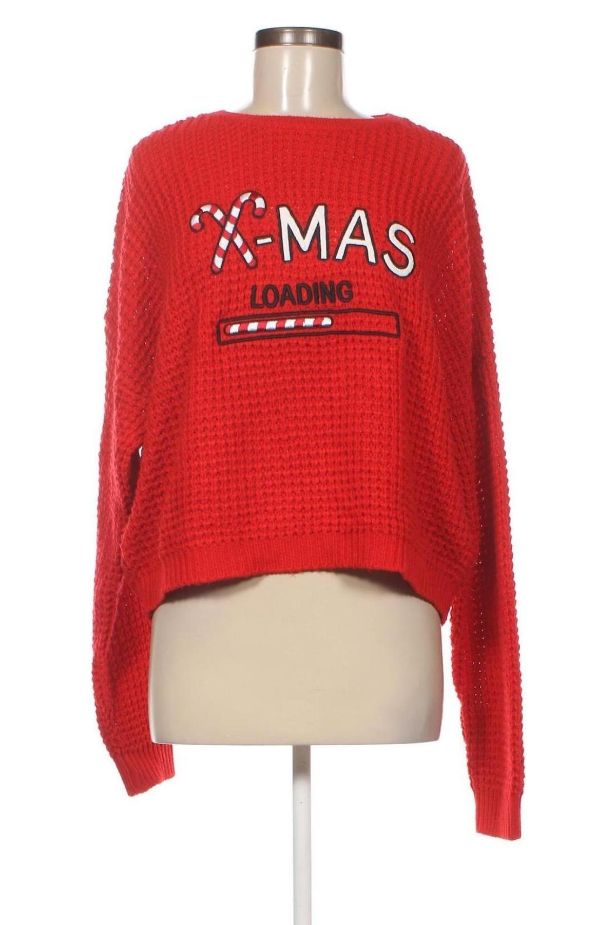 Γυναικείο πουλόβερ Fb Sister, Μέγεθος L, Χρώμα Κόκκινο, Τιμή 7,71 €