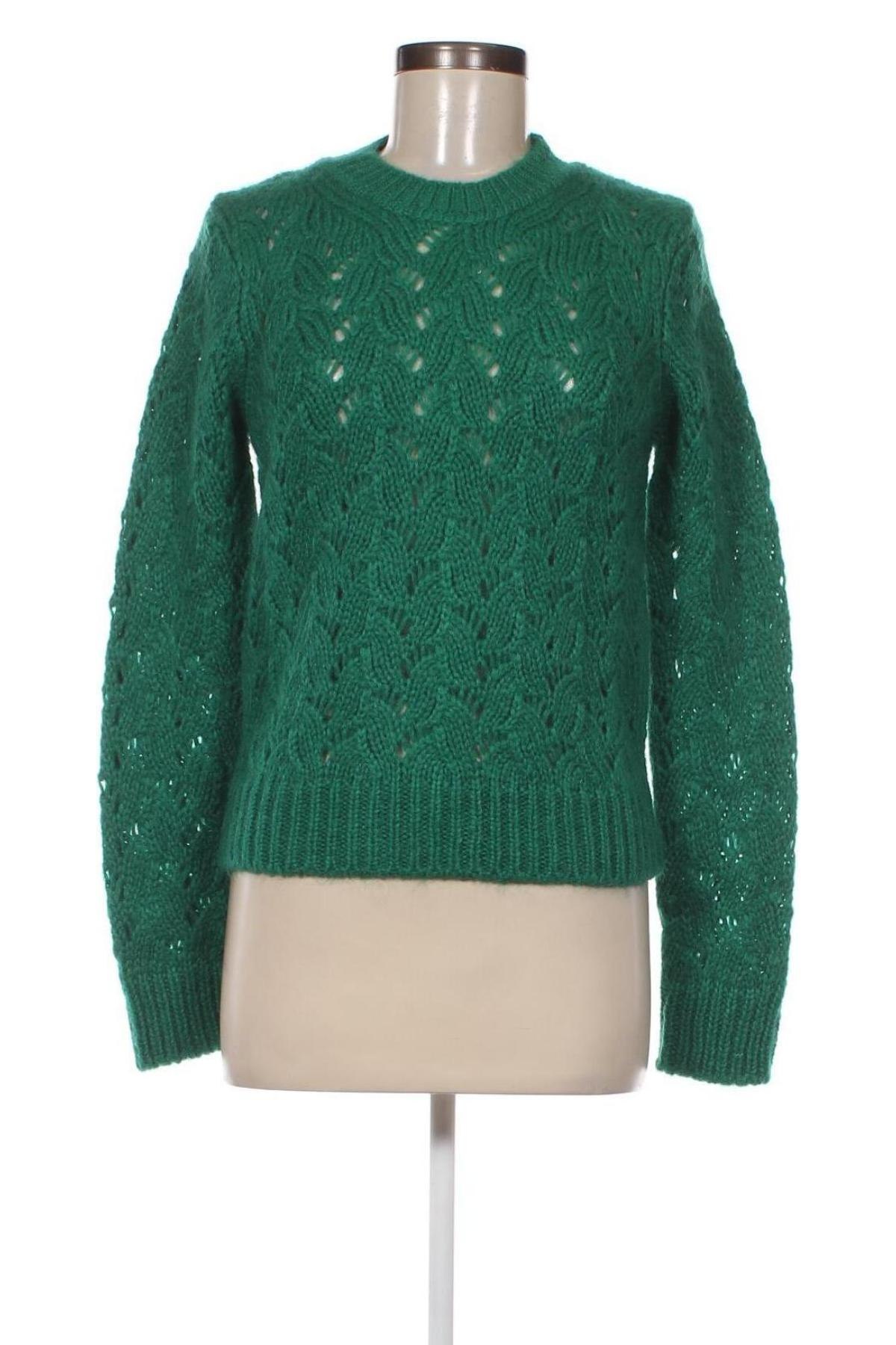 Дамски пуловер Maje, Размер S, Цвят Зелен, Цена 118,02 лв.