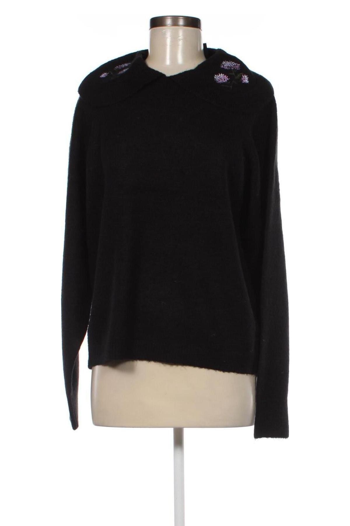 Γυναικείο πουλόβερ Pieces, Μέγεθος XL, Χρώμα Μαύρο, Τιμή 9,47 €