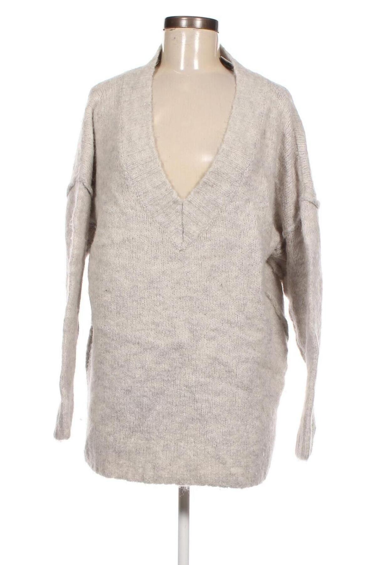 Дамски пуловер Zara Knitwear, Размер S, Цвят Сив, Цена 9,40 лв.