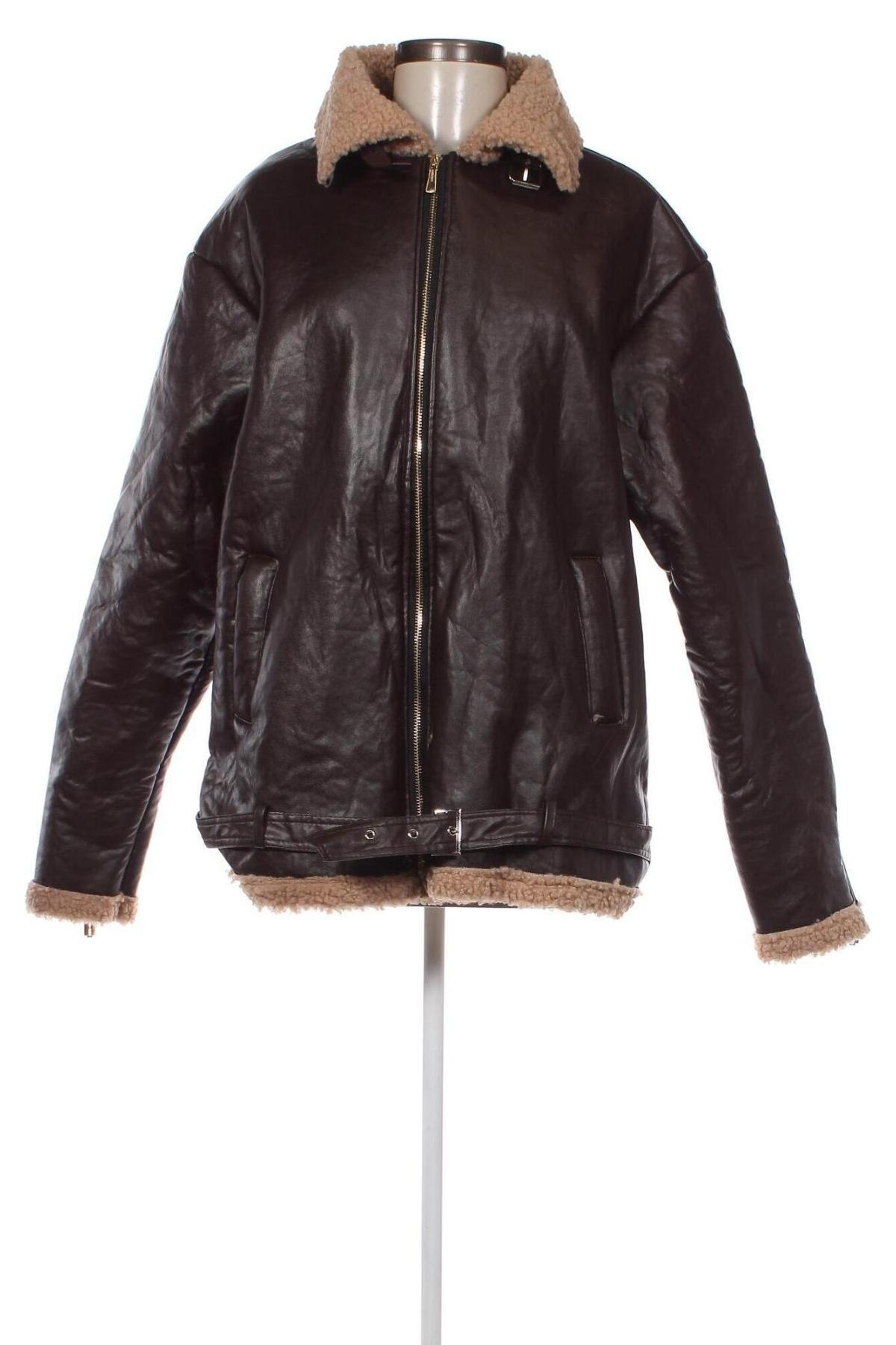 Dámska kožená bunda , Veľkosť L, Farba Hnedá, Cena  14,72 €