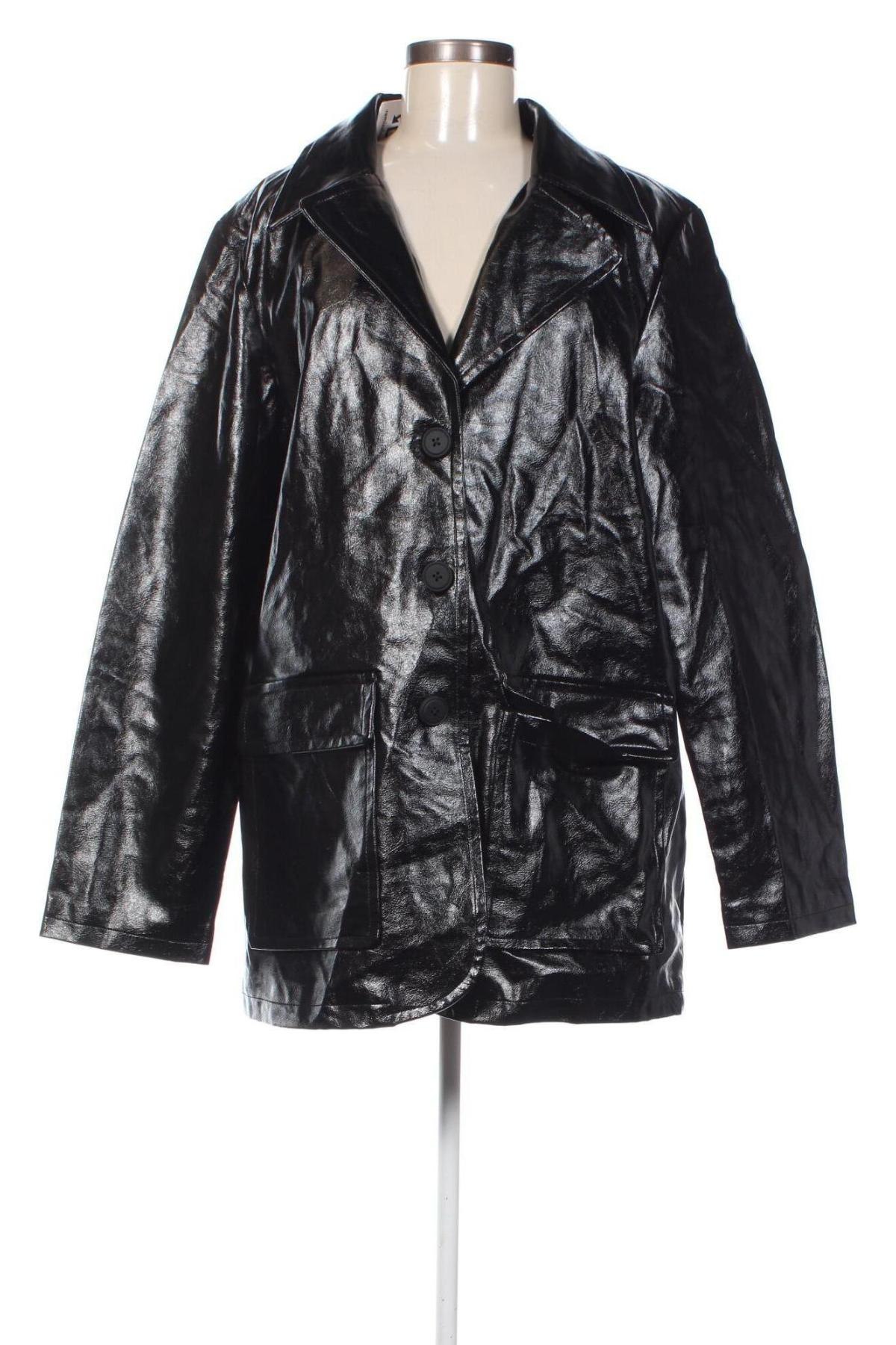 Dámska kožená bunda  ASOS, Veľkosť L, Farba Čierna, Cena  10,16 €