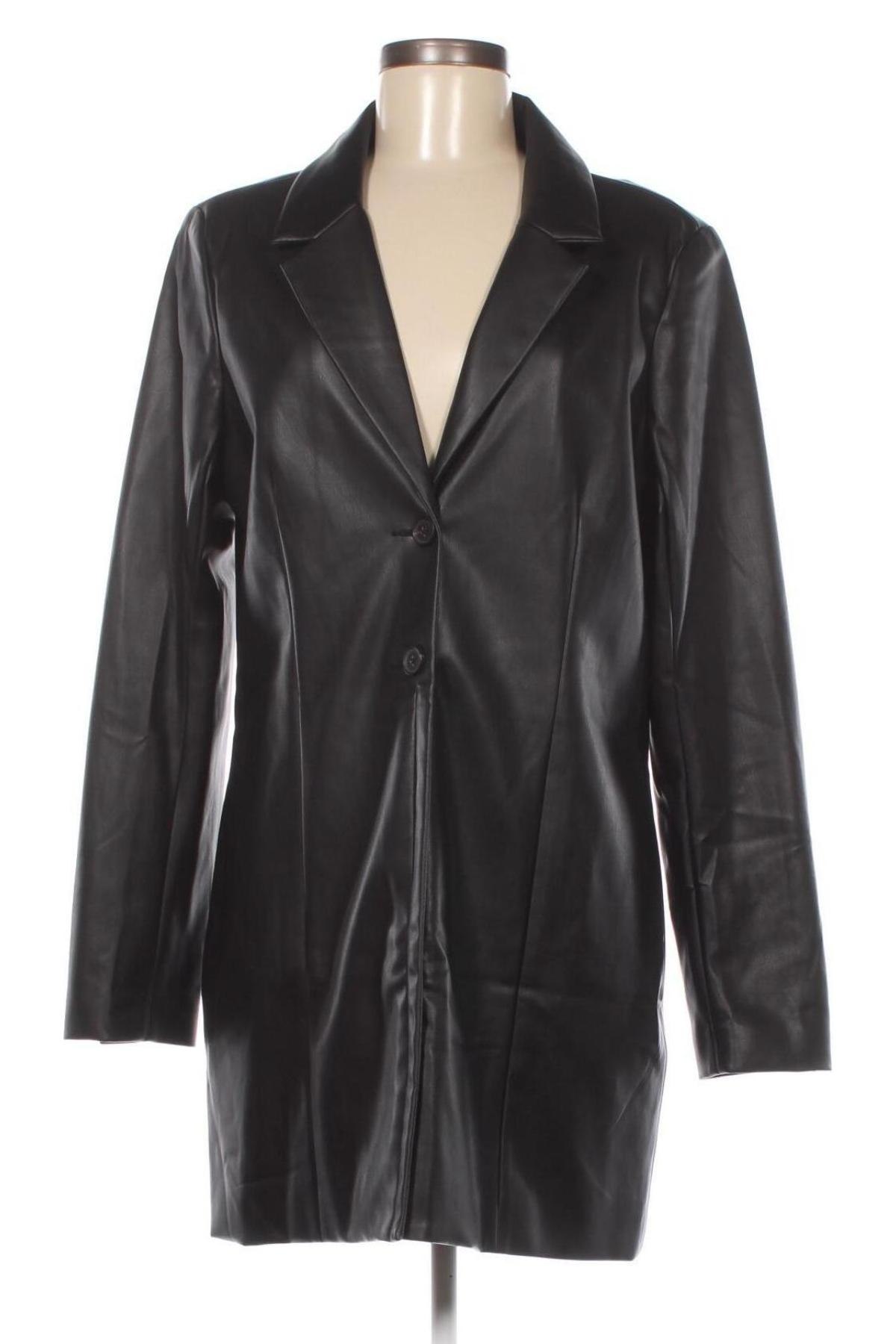Дамско кожено яке Abercrombie & Fitch, Размер L, Цвят Черен, Цена 94,99 лв.