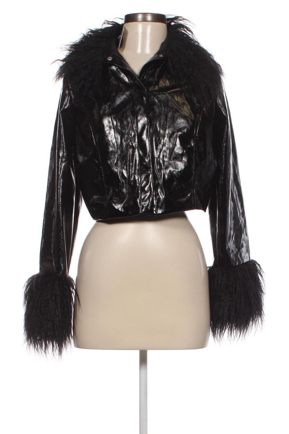 Dámska kožená bunda  H&M Divided, Veľkosť S, Farba Čierna, Cena  26,87 €
