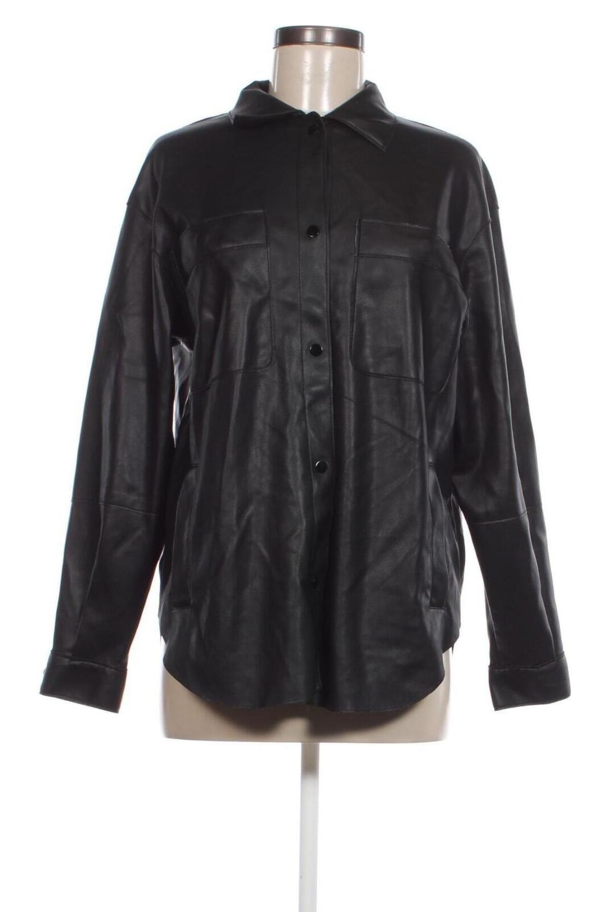 Dámská kožená bunda  Pull&Bear, Velikost S, Barva Černá, Cena  156,00 Kč