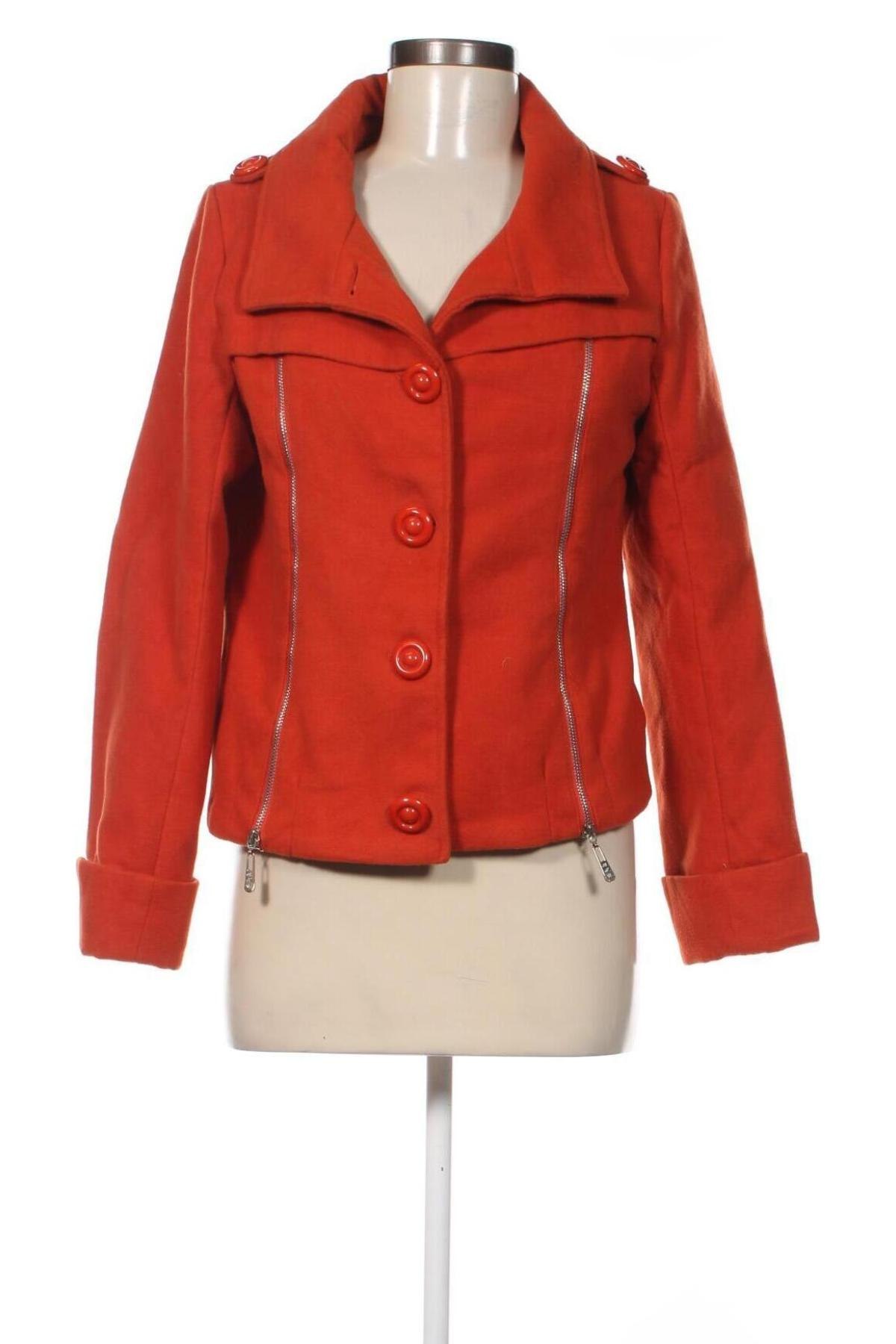 Дамско палто, Размер S, Цвят Оранжев, Цена 59,92 лв.