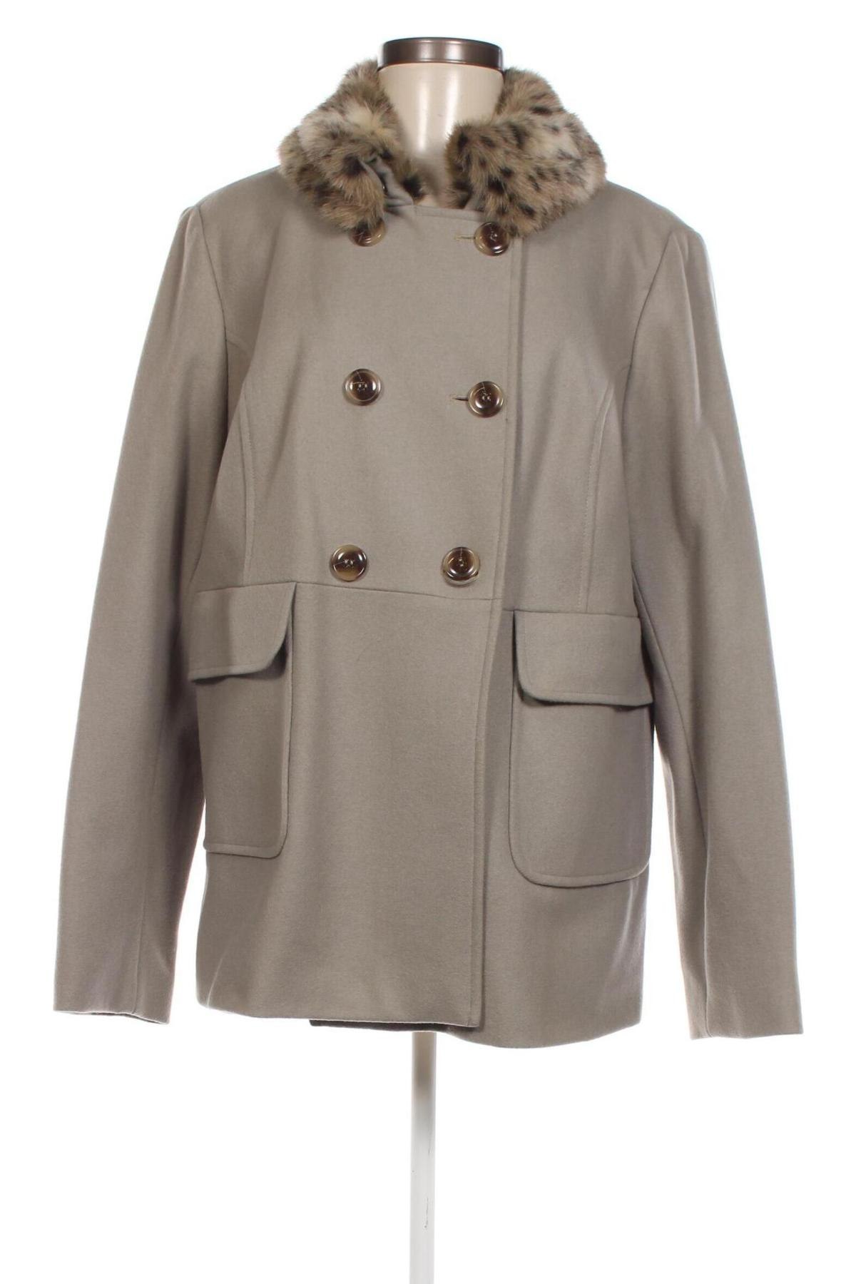 Дамско палто 3 Suisses, Размер XL, Цвят Бежов, Цена 70,62 лв.