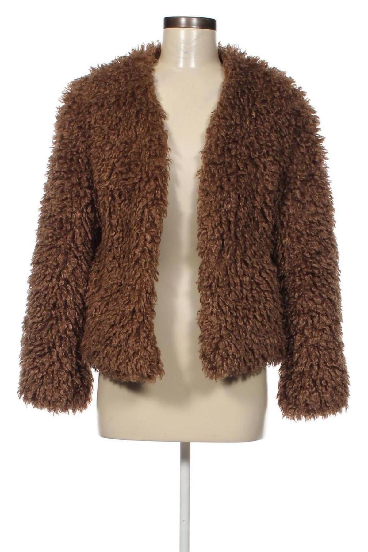 Дамско палто Bershka, Размер S, Цвят Кафяв, Цена 48,15 лв.
