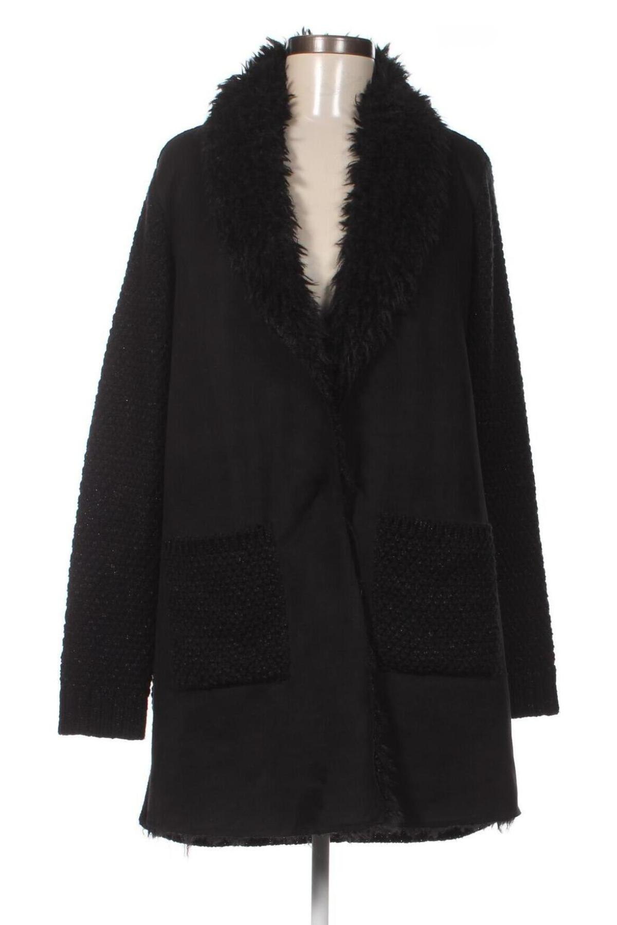 Дамско палто C&A, Размер M, Цвят Черен, Цена 32,10 лв.