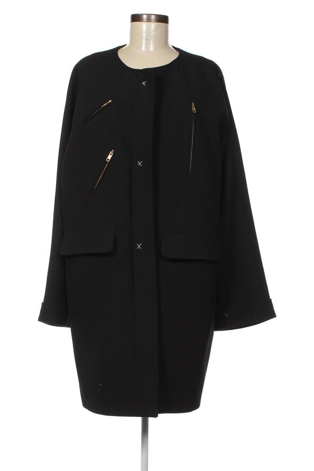 Дамско палто F.Egidio, Размер L, Цвят Черен, Цена 74,00 лв.