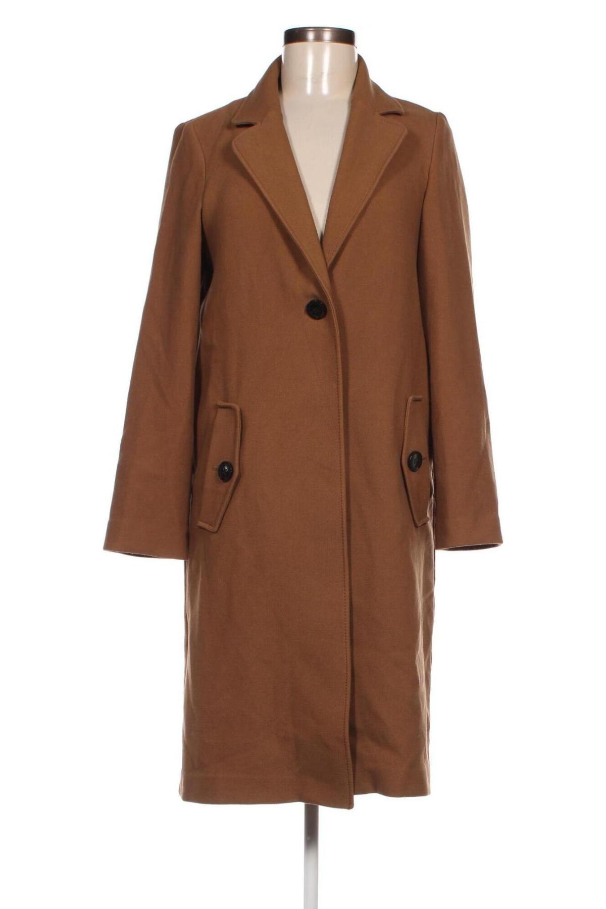 Дамско палто H&M, Размер XS, Цвят Бежов, Цена 50,29 лв.