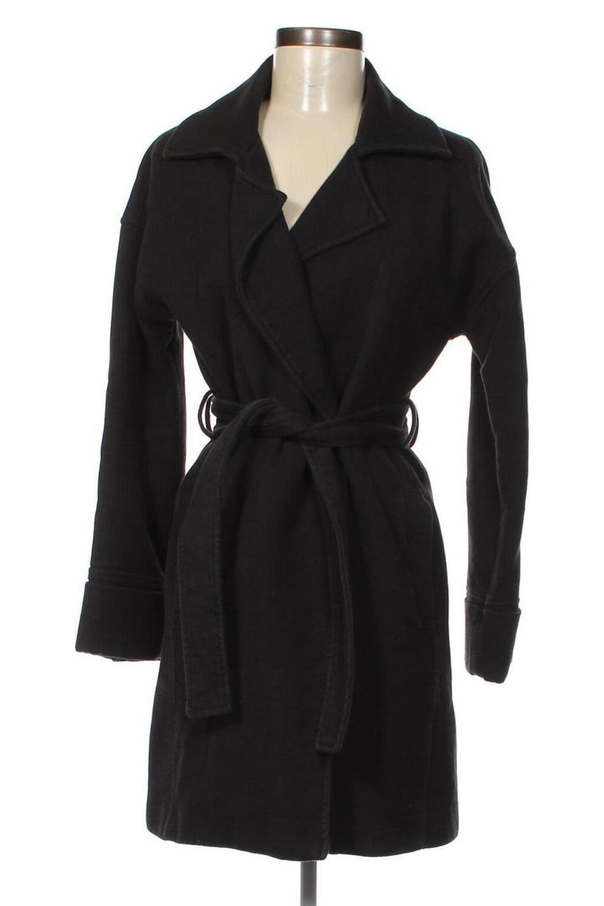Дамско палто Mango, Размер S, Цвят Черен, Цена 73,00 лв.