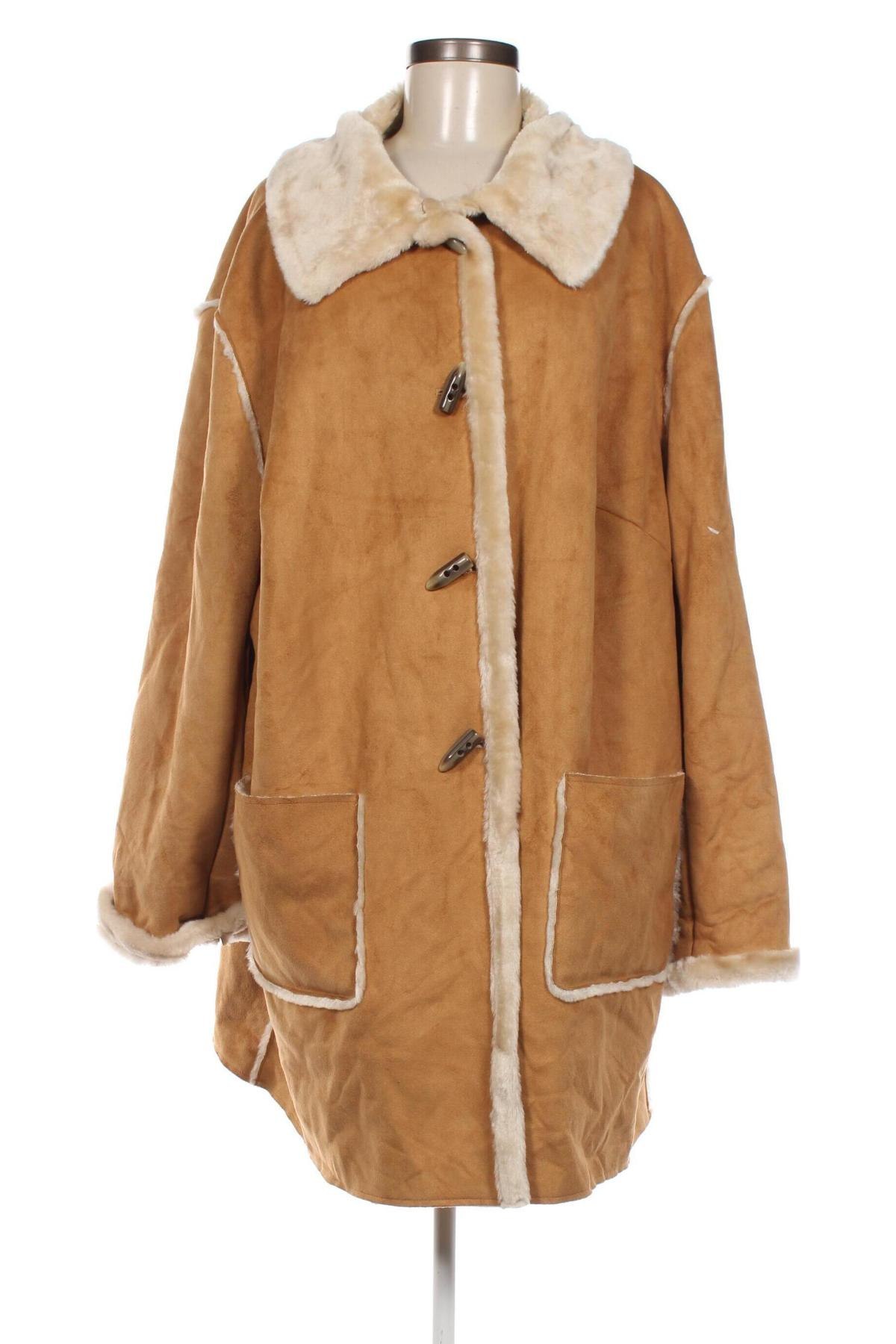 Дамско палто Meine Grosse, Размер 3XL, Цвят Бежов, Цена 17,92 лв.