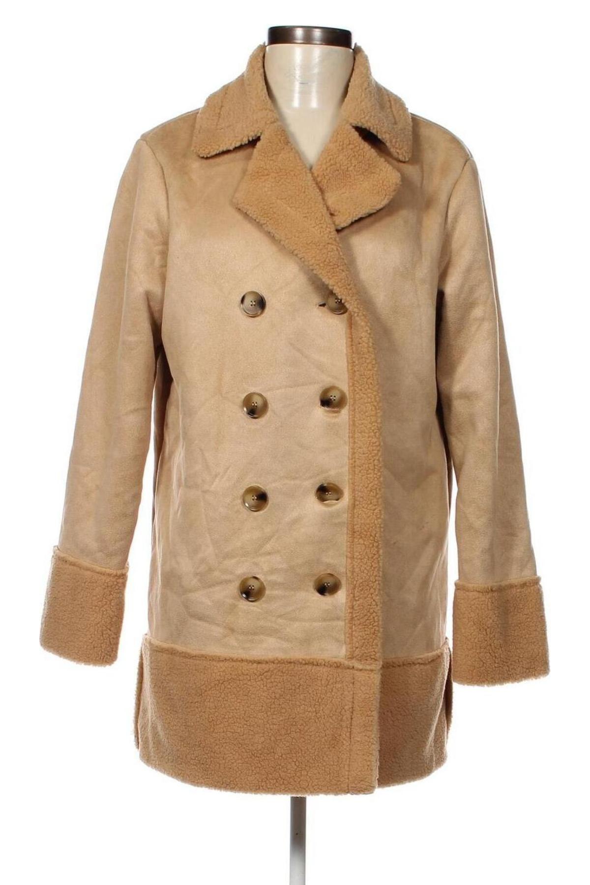 Palton de femei SHEIN, Mărime M, Culoare Bej, Preț 140,59 Lei