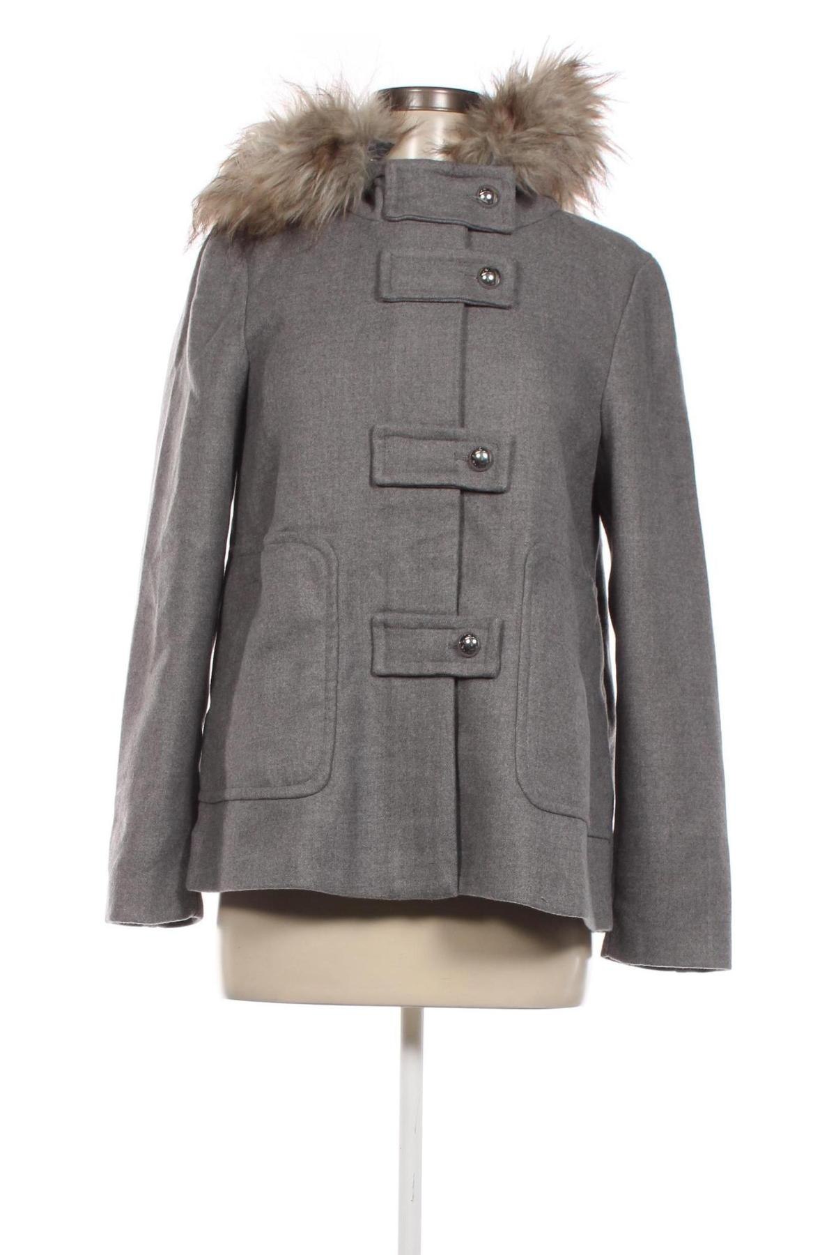 Palton de femei Zara, Mărime XS, Culoare Gri, Preț 58,02 Lei