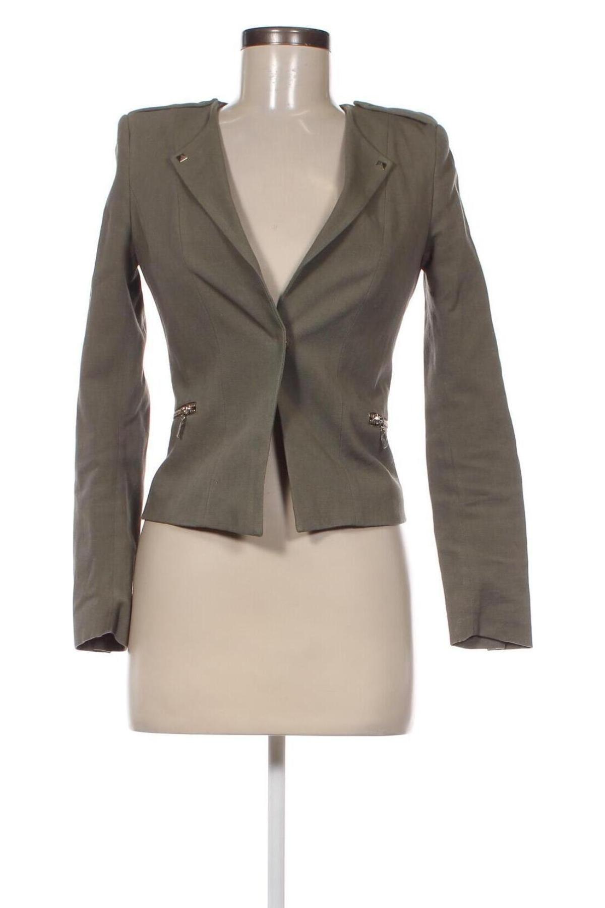 Дамско сако H&M, Размер XS, Цвят Зелен, Цена 10,12 лв.
