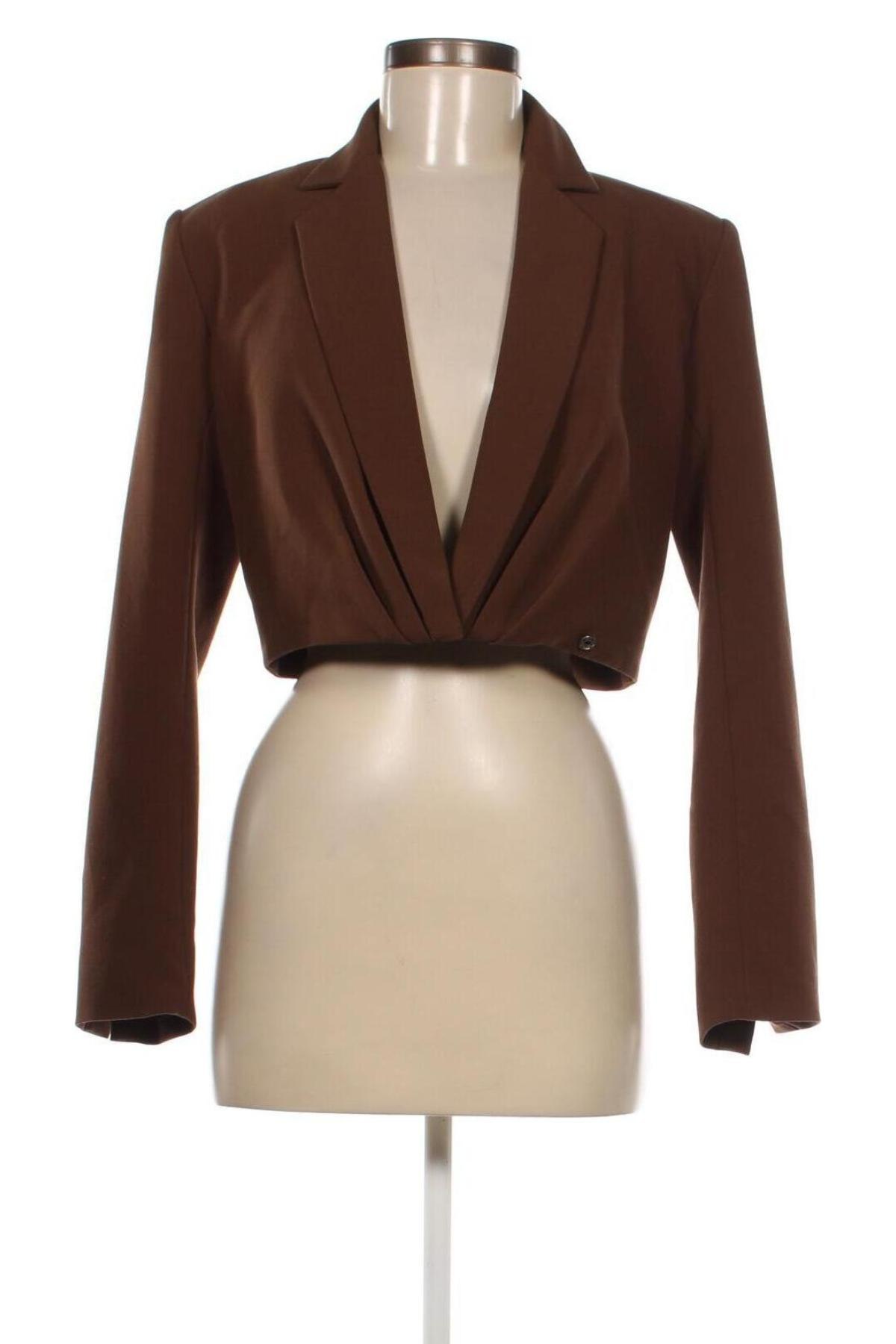 Дамско сако Zara, Размер XS, Цвят Кафяв, Цена 44,88 лв.