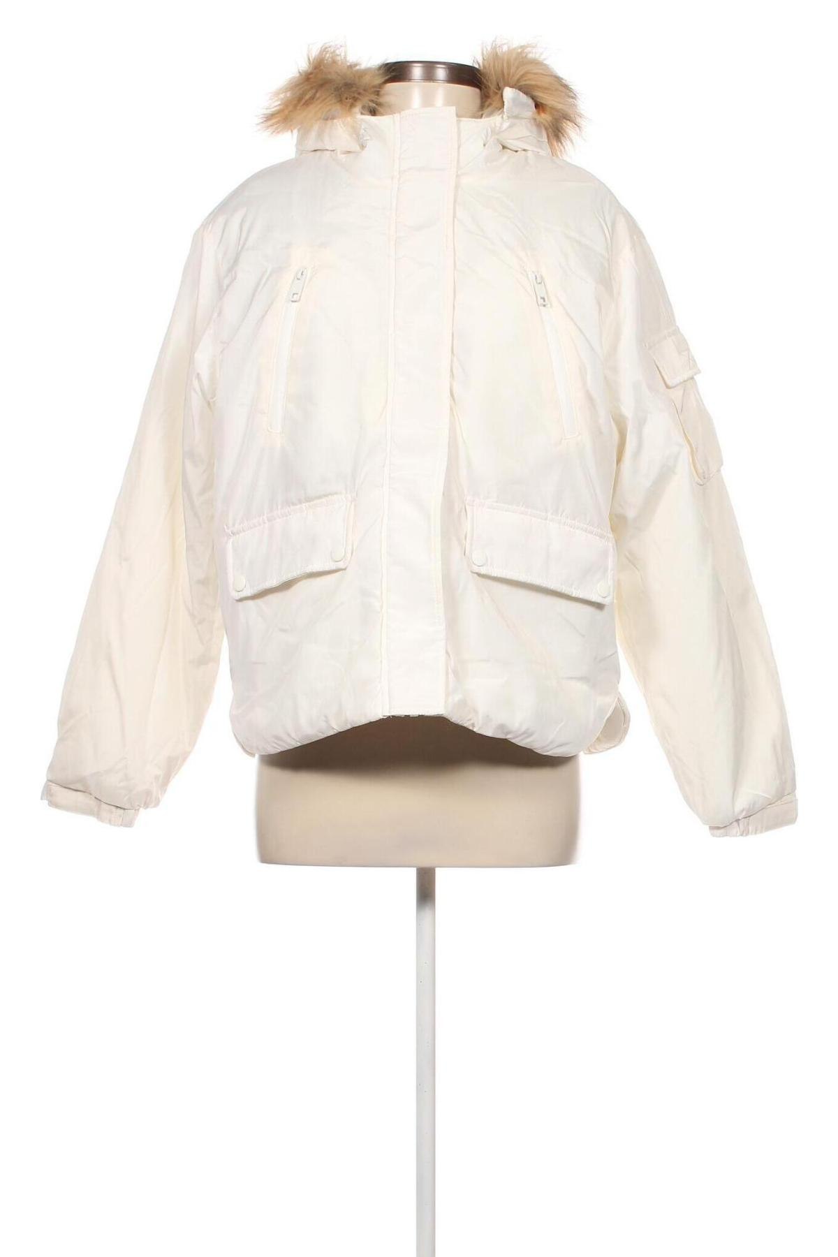 Γυναικείο μπουφάν Jennyfer, Μέγεθος M, Χρώμα Λευκό, Τιμή 15,34 €