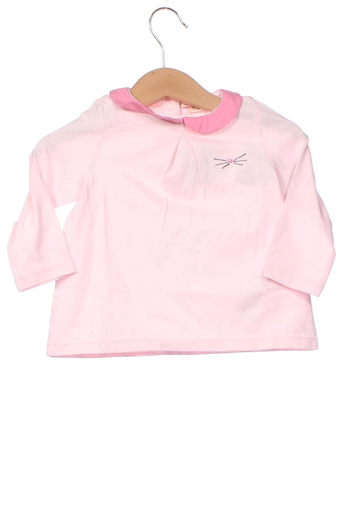 Детска блуза Du Pareil Au Meme, Размер 6-9m/ 68-74 см, Цвят Розов, Цена 10,92 лв.