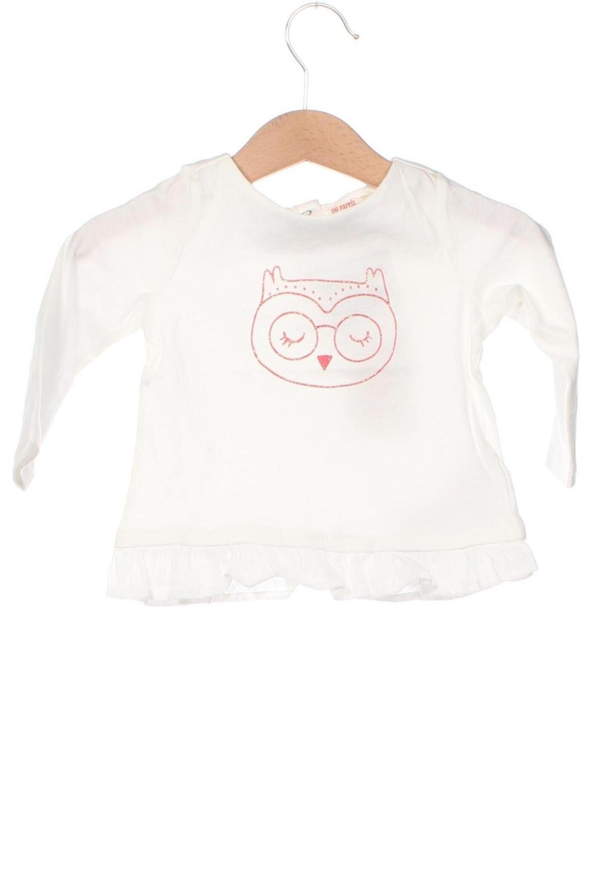 Детска блуза Du Pareil Au Meme, Размер 6-9m/ 68-74 см, Цвят Бял, Цена 15,60 лв.