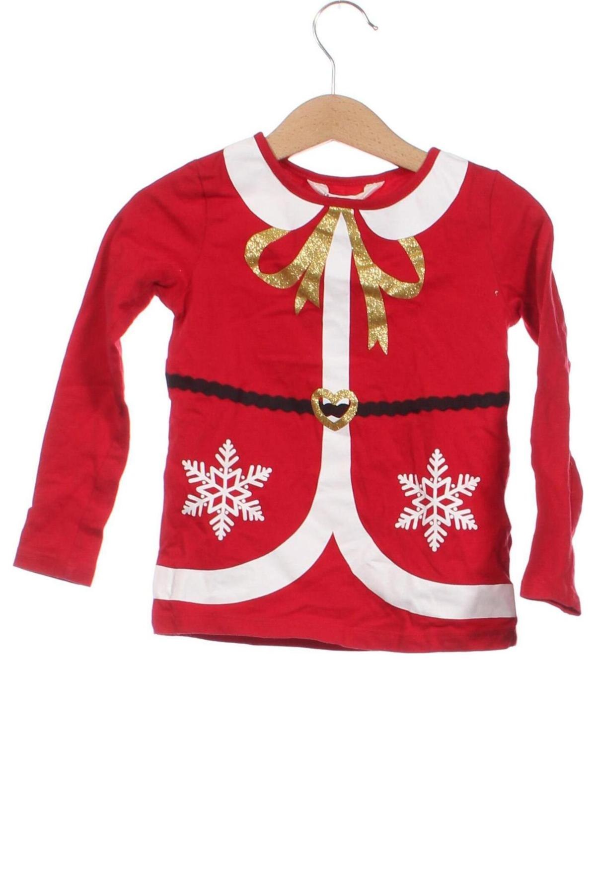 Детска блуза H&M, Размер 2-3y/ 98-104 см, Цвят Червен, Цена 28,00 лв.
