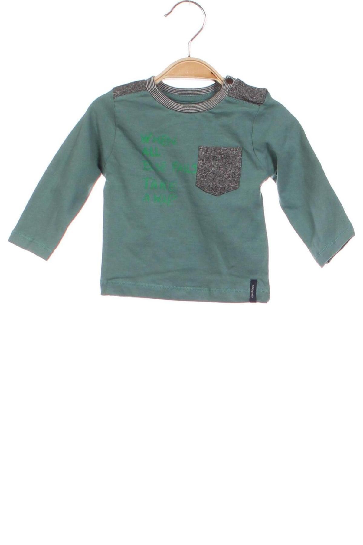 Bluză pentru copii Noppies, Mărime 2-3m/ 56-62 cm, Culoare Verde, Preț 128,95 Lei