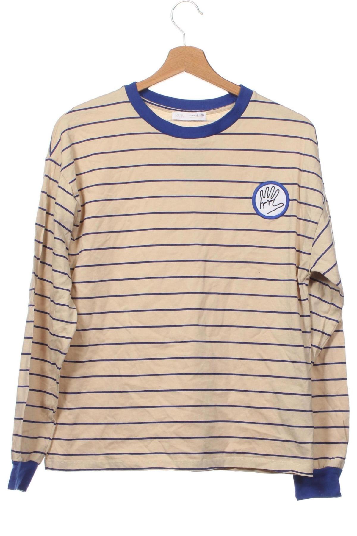 Детска блуза Zara, Размер 13-14y/ 164-168 см, Цвят Бежов, Цена 6,24 лв.