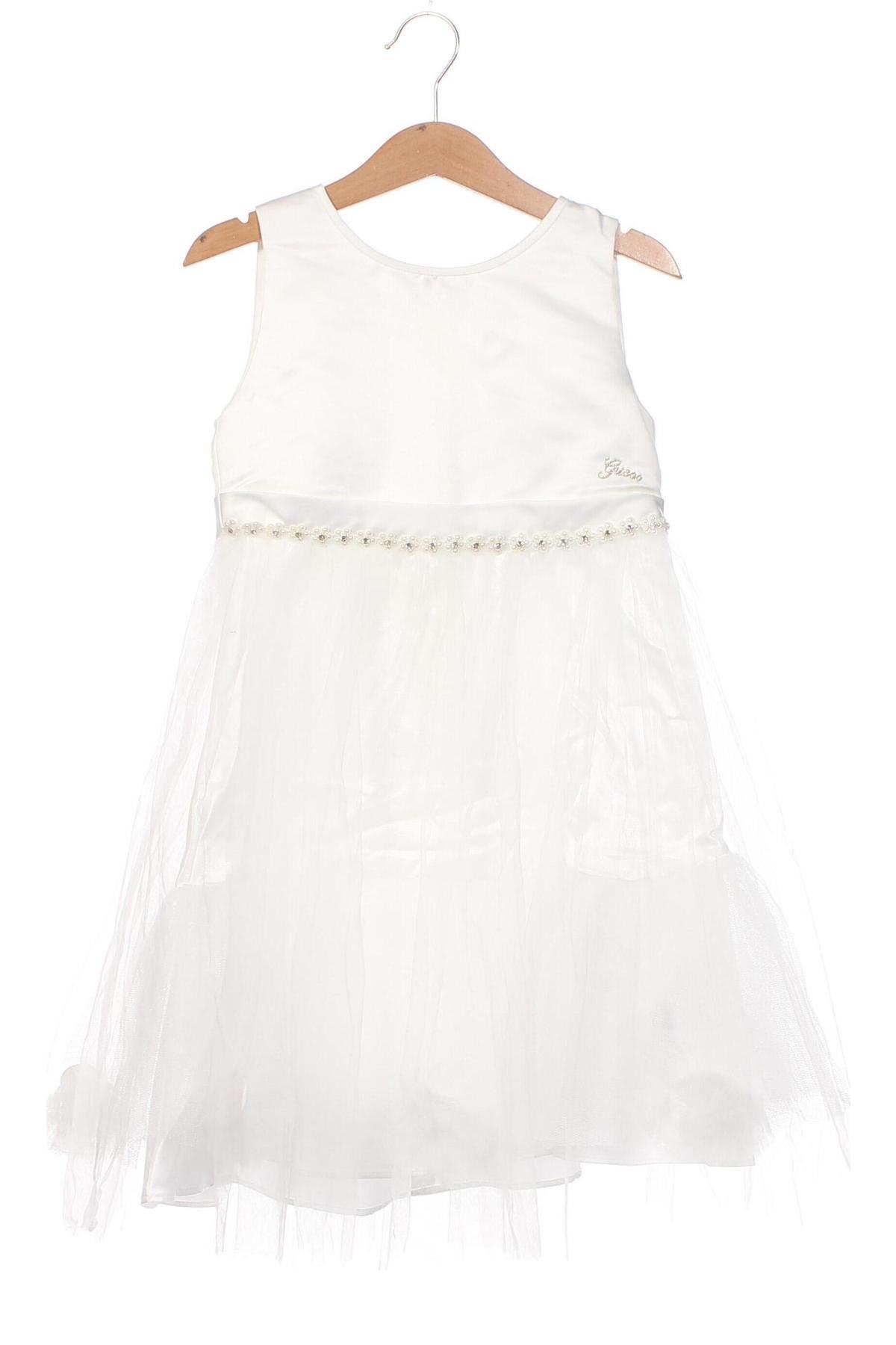 Παιδικό φόρεμα Guess, Μέγεθος 5-6y/ 116-122 εκ., Χρώμα Λευκό, Τιμή 69,12 €