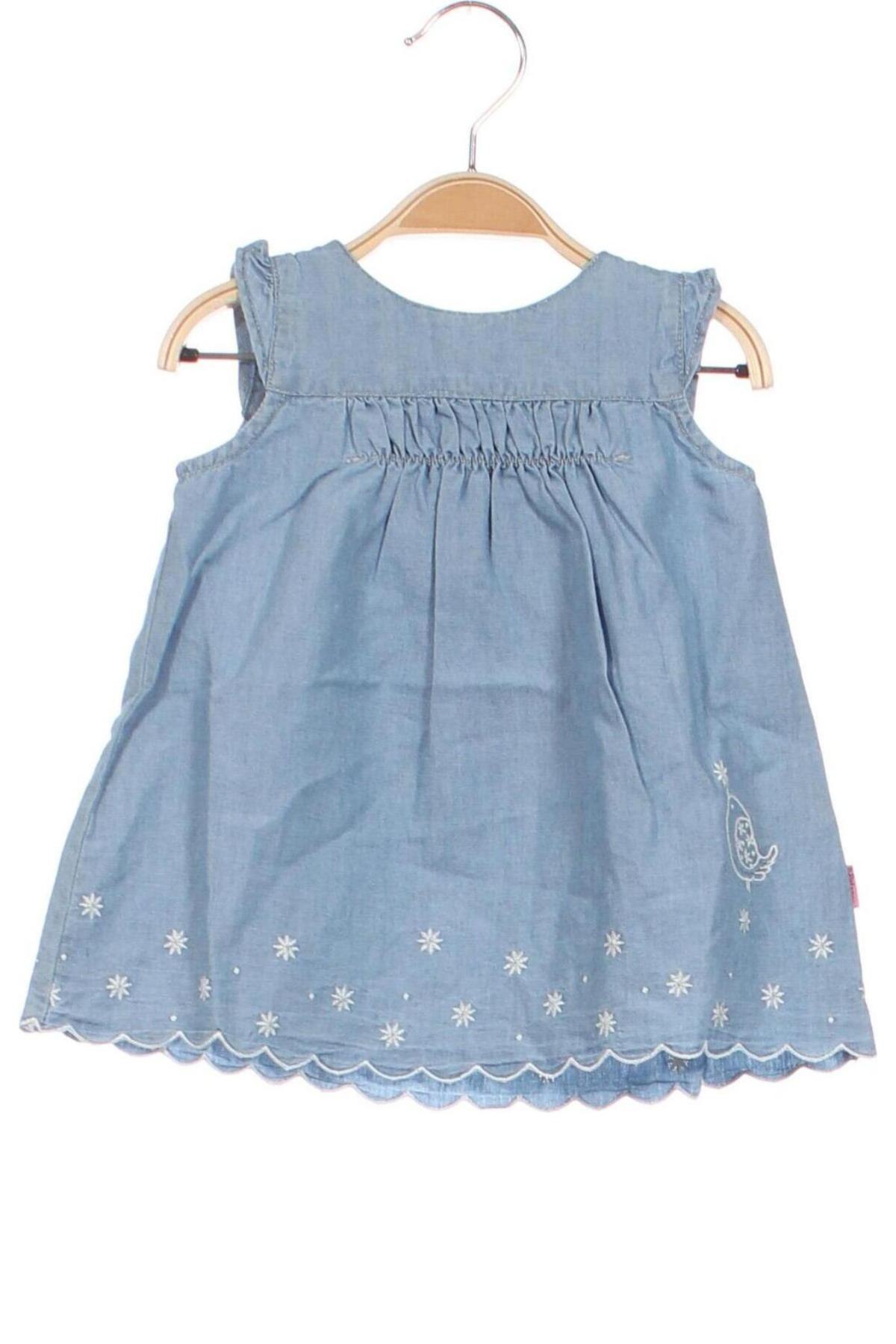 Детска рокля Petit Patapon, Размер 3-6m/ 62-68 см, Цвят Син, Цена 59,40 лв.