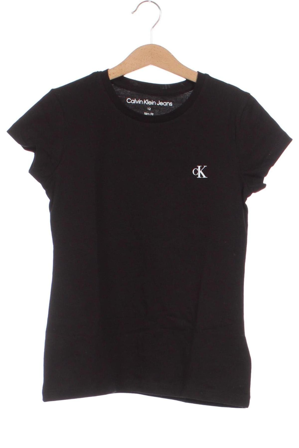 Dziecięcy T-shirt Calvin Klein Jeans, Rozmiar 12-13y/ 158-164 cm, Kolor Czarny, Cena 170,59 zł
