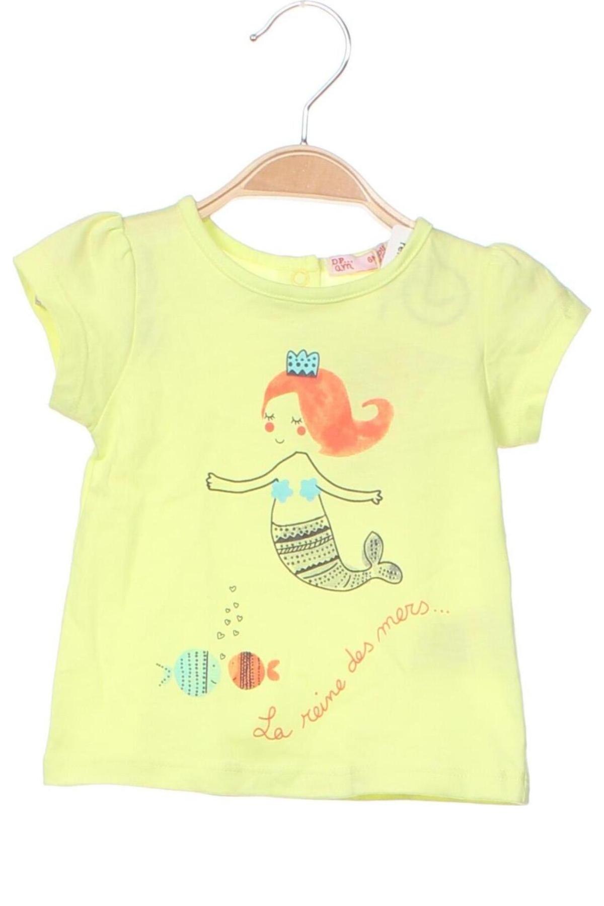 Детска тениска Dp...am, Размер 3-6m/ 62-68 см, Цвят Жълт, Цена 29,00 лв.