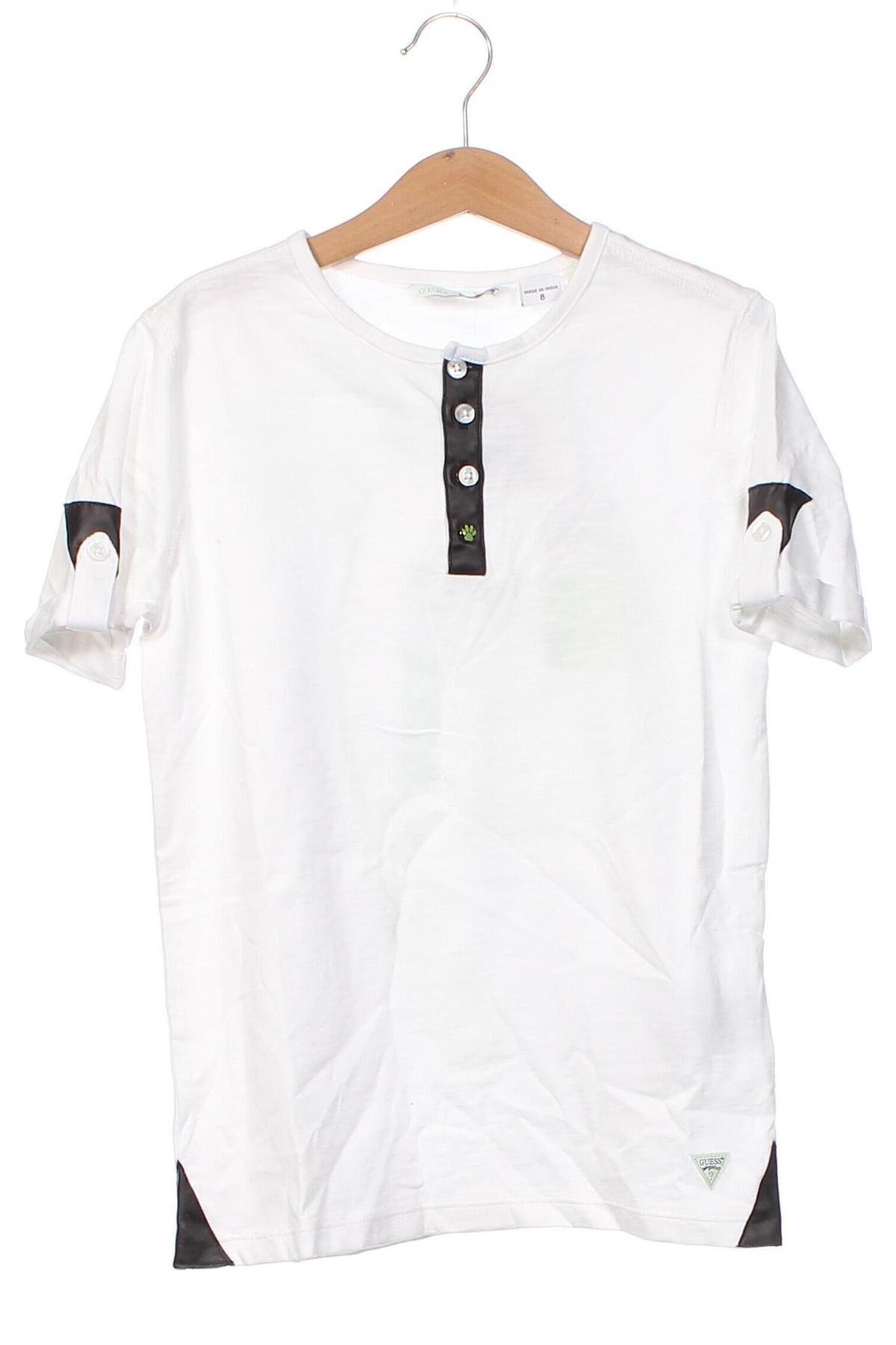 Dziecięcy T-shirt Guess, Rozmiar 7-8y/ 128-134 cm, Kolor Biały, Cena 150,81 zł