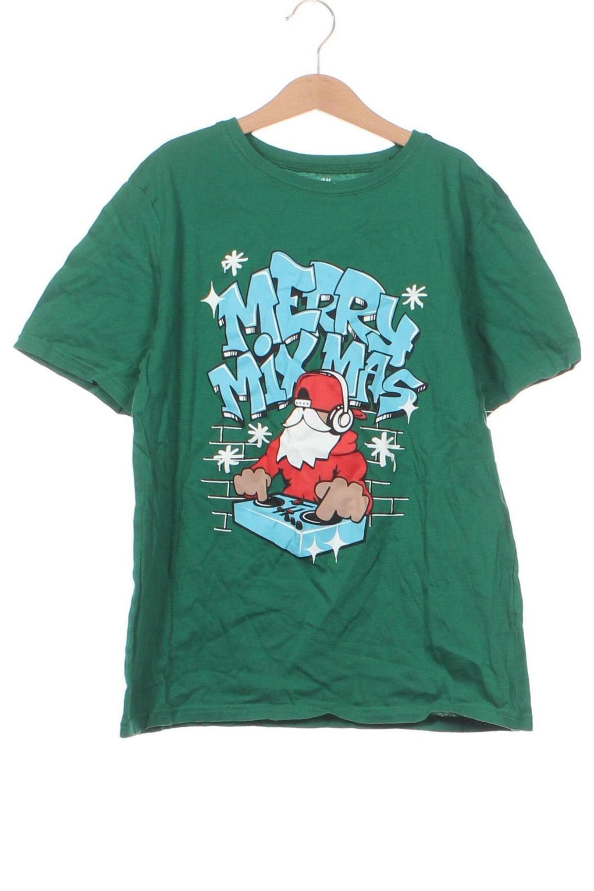 Kinder T-Shirt H&M, Größe 10-11y/ 146-152 cm, Farbe Grün, Preis 3,94 €