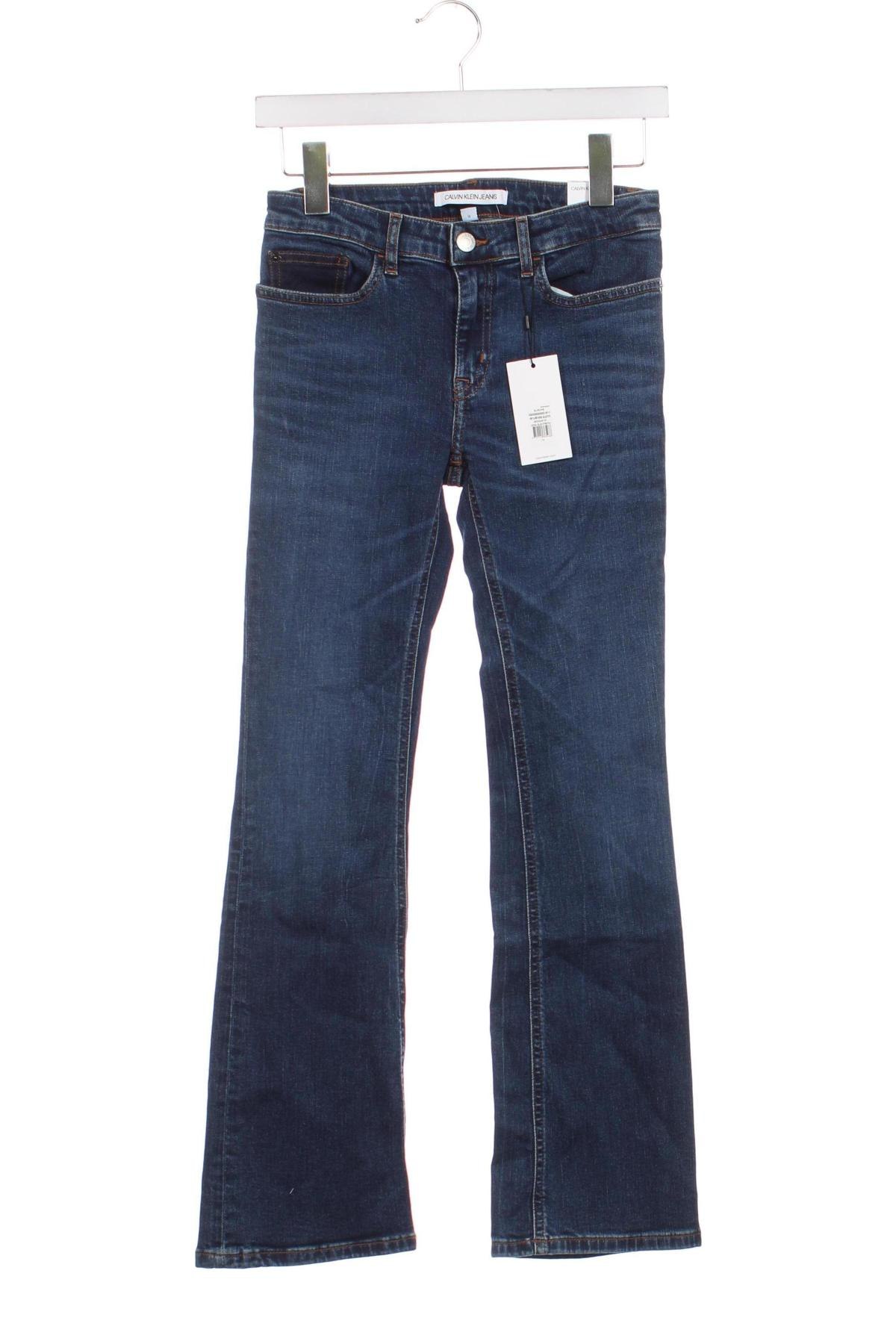 Blugi pentru copii Calvin Klein Jeans, Mărime 13-14y/ 164-168 cm, Culoare Albastru, Preț 471,05 Lei